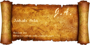 Jakab Ada névjegykártya